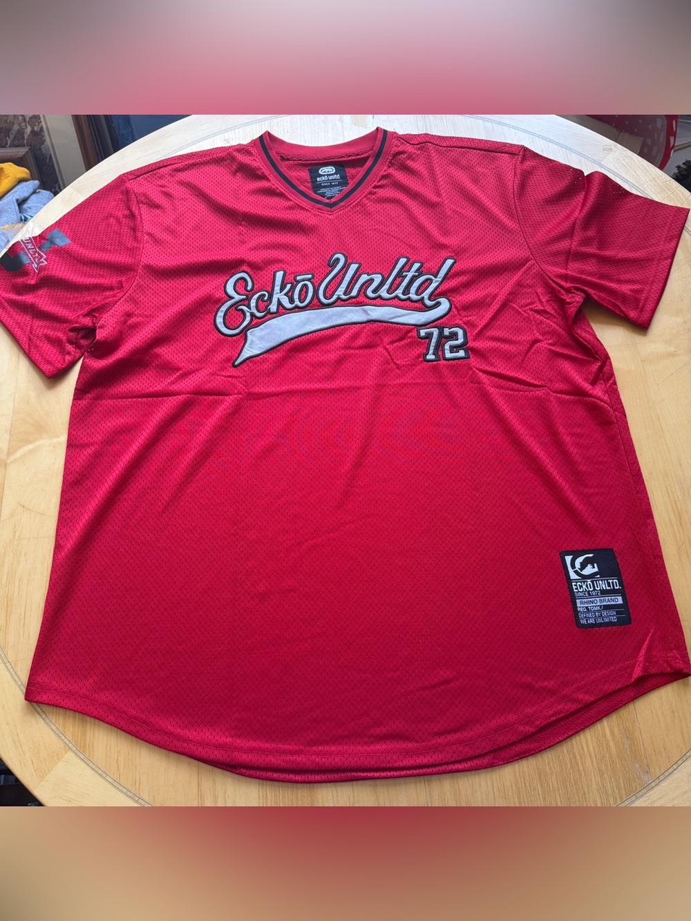Ecko Unltd Red Mesh #72 Hip Hop Streetwear Jersey Men… - Gem